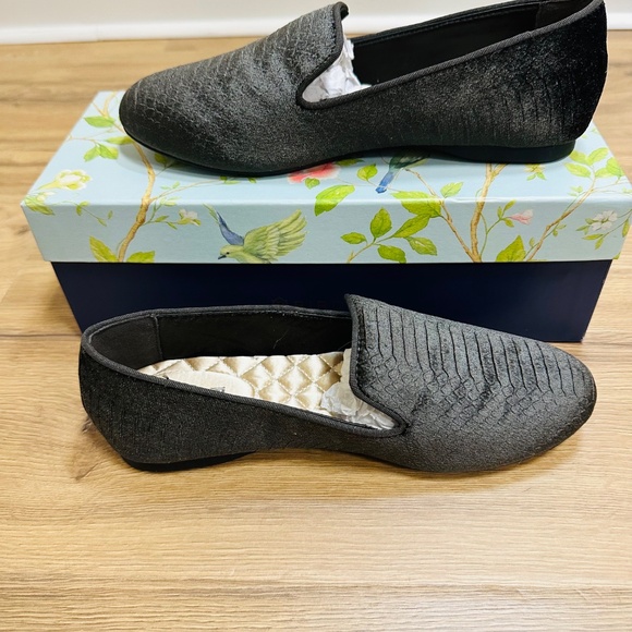 Birdies The Starling Python Embossed Velvet Loafer - Picture 3 of 11